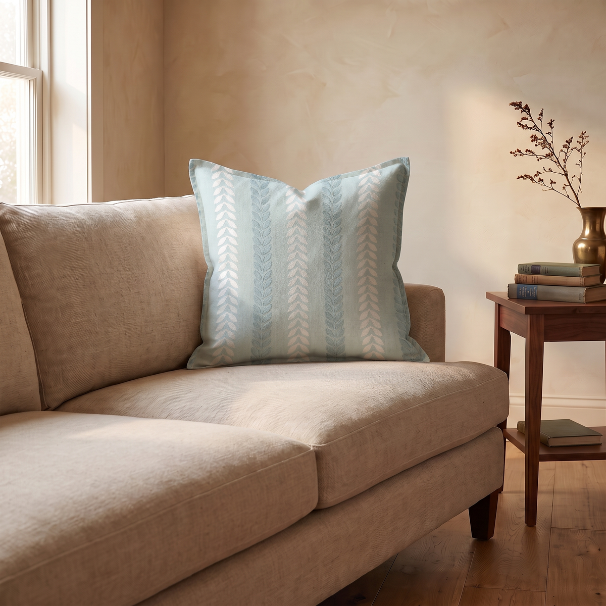 Valmont Stripe in Seabreeze — pillows