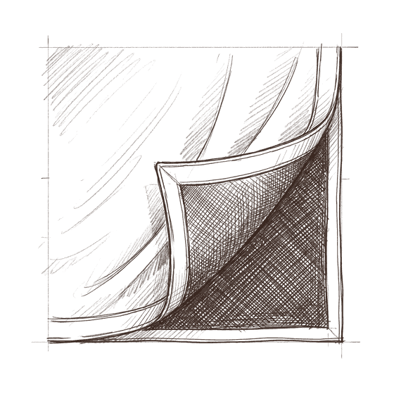 Blackout lining, sketched